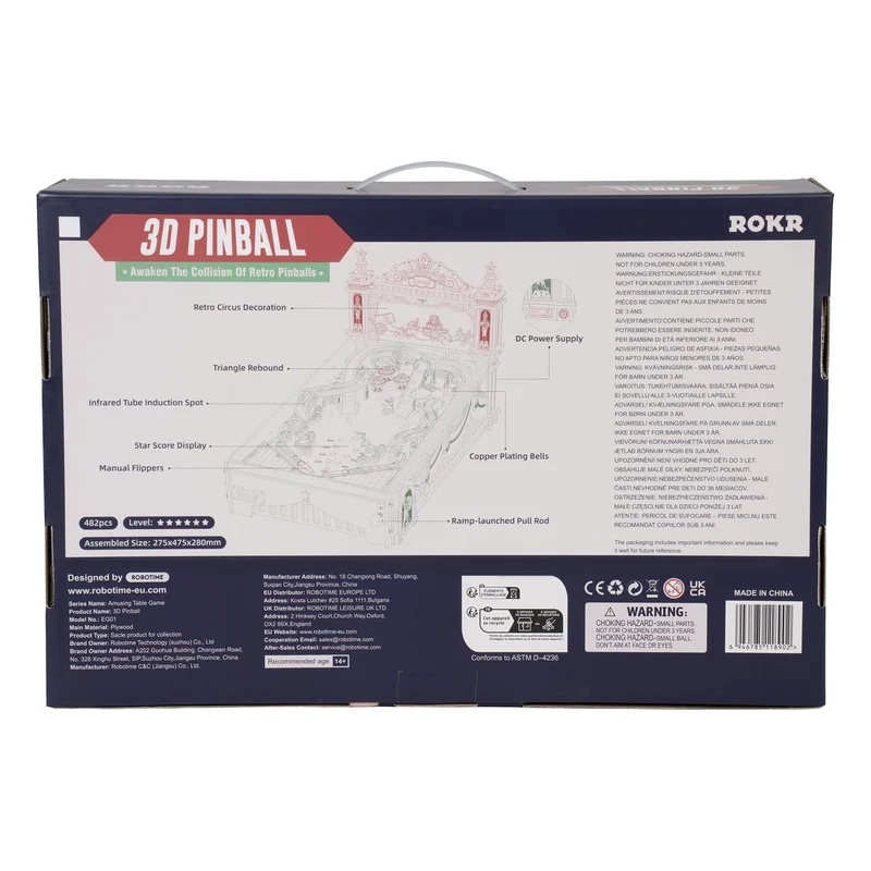 Robotime 3D Pinball Machine EG01
