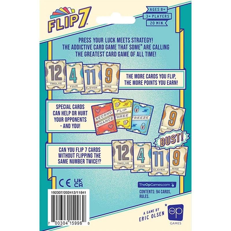 Flip 7 Card Game - Press Your Luck