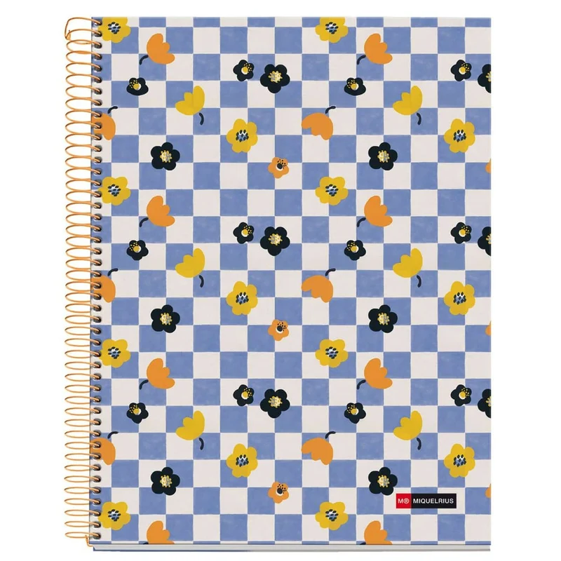 A4 Spiralnotizbuch Square It - 120 Blatt kariert (4 Farbsegmente)