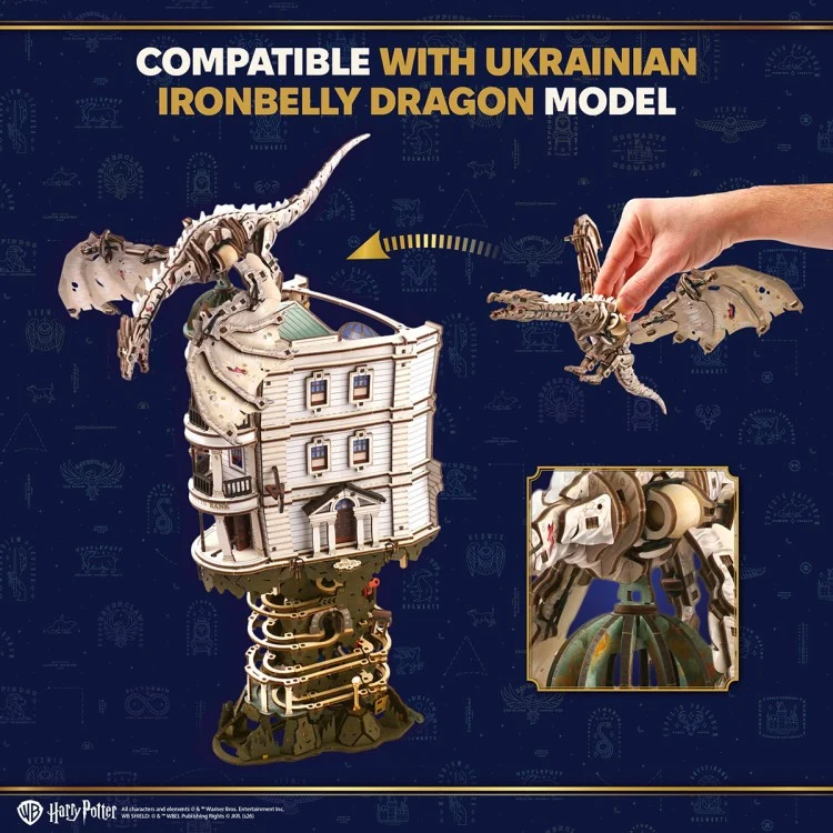 UGEARS 70276 - Gringotts™-Kugelbahn – Mechanisches 3D-Puzzle aus Holz
