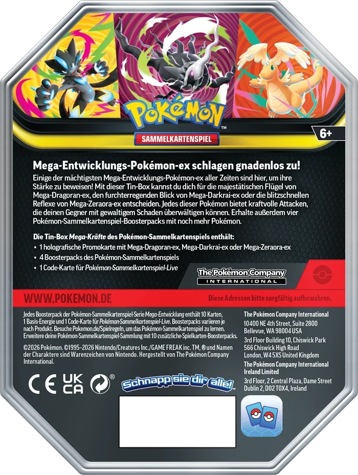 Pokémon TCG – Mega-Kräfte ex Tin Mega-Darkrai – Deutsch