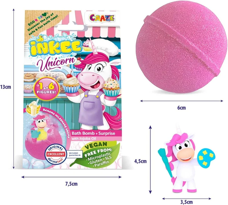 Inkee Surprise Badebombe Unicorn Professions