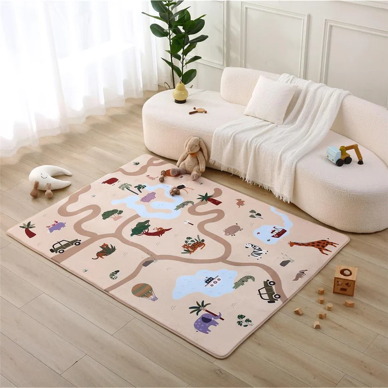 Hakuna Matte Samtmatte, Wolke Spielmatte, 2 x 1.5 m, Safari Animals