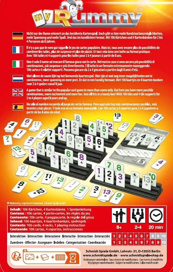 Schmidt Spiele – MyRummy Mitbringspiel in der Metalldose
