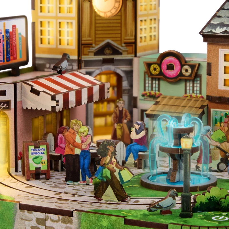 3D MiniScapes™ - Town Square (WOOD)