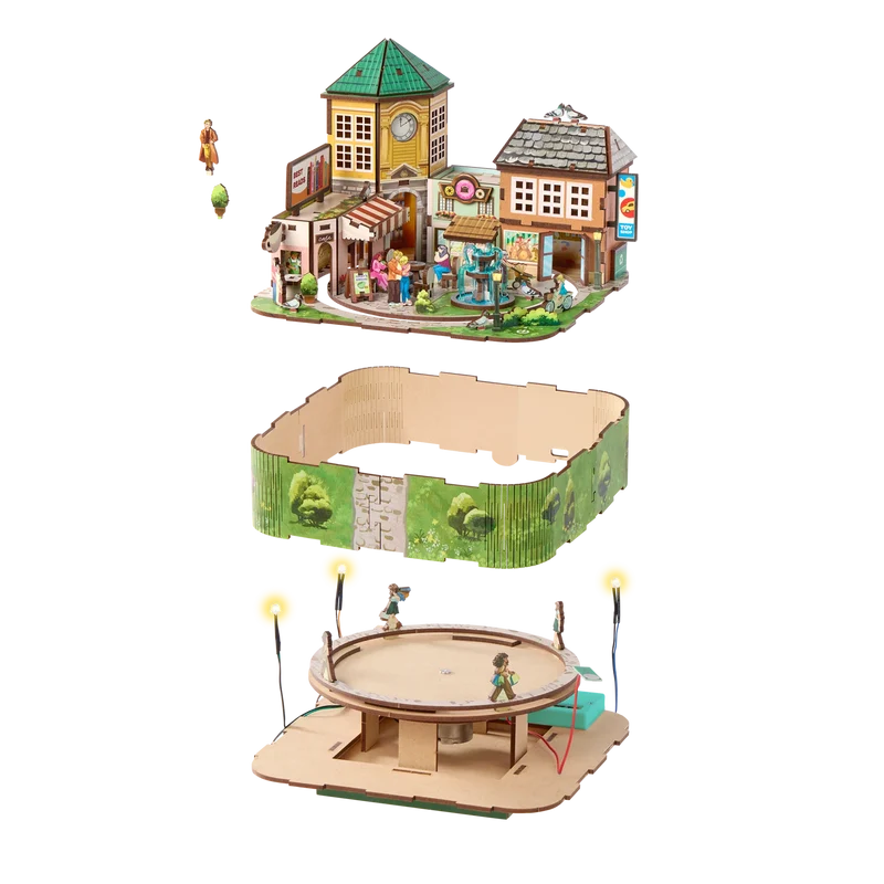 3D MiniScapes™ - Town Square (WOOD)