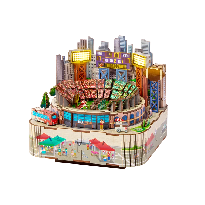 3D MiniScapes™ - Football Stadium (WOOD)
