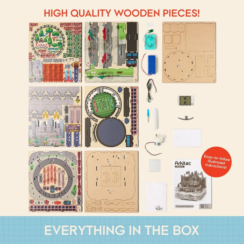 3D MiniScapes™ - Football Stadium (WOOD)