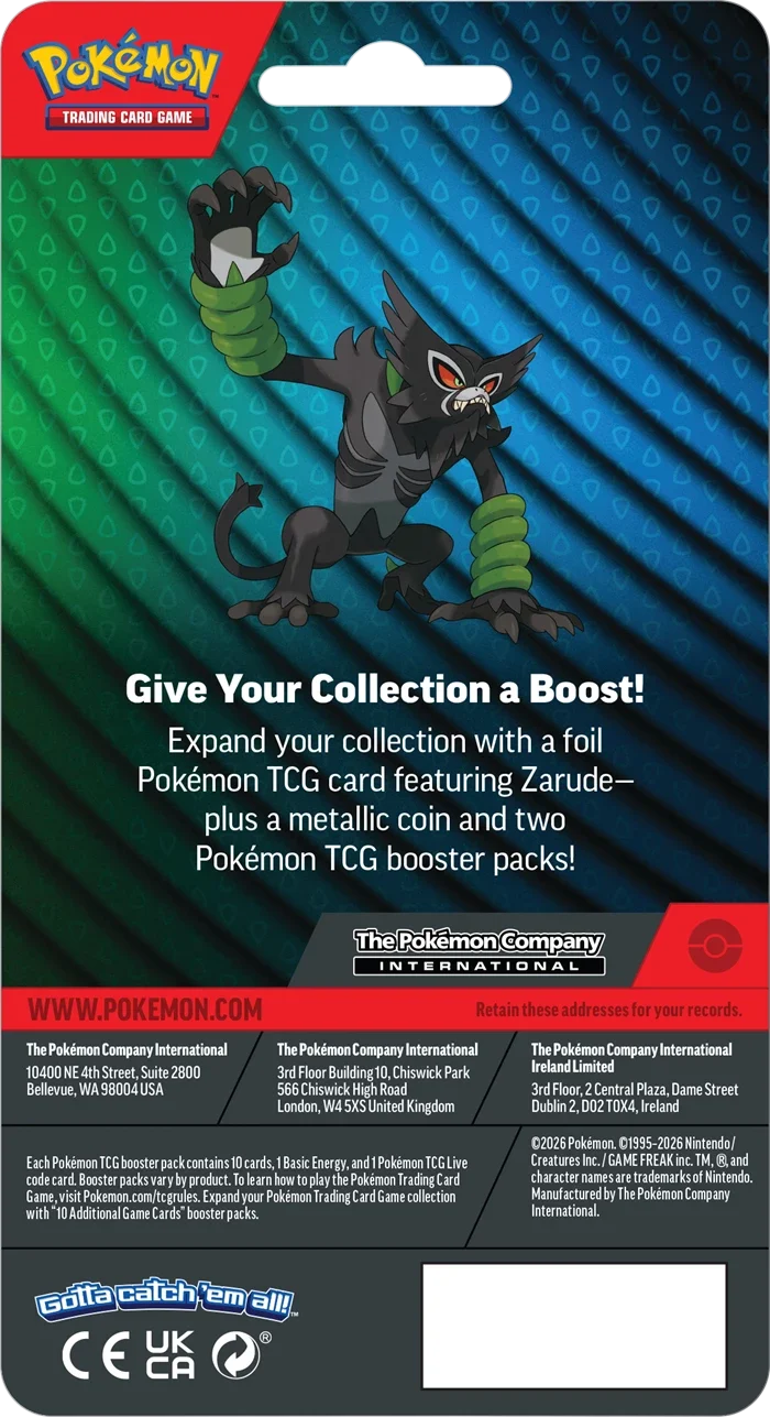 Pokémon -Zarude Pack Blister Q3 2026 ENG