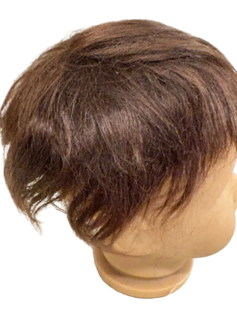 Puppenperücke, Mohair, Kurz , Gr. 22 Dunkelbraun