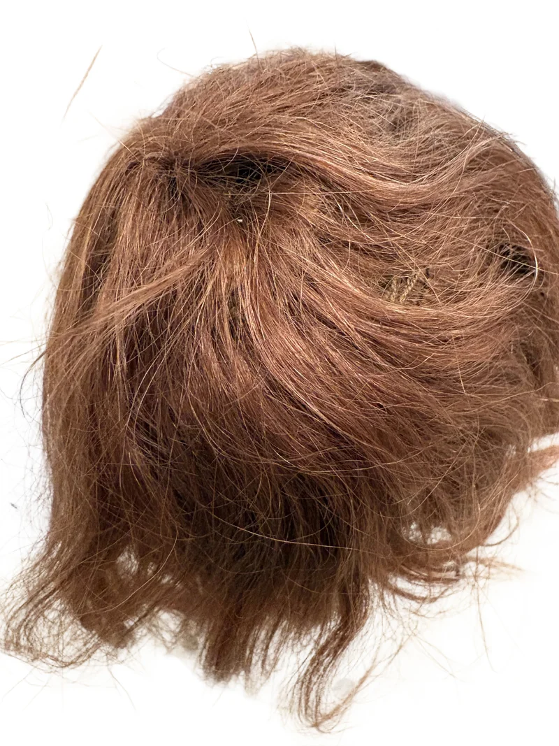Puppenperücke, Mohair, Kurz , Gr. 28 Dunkelbraun