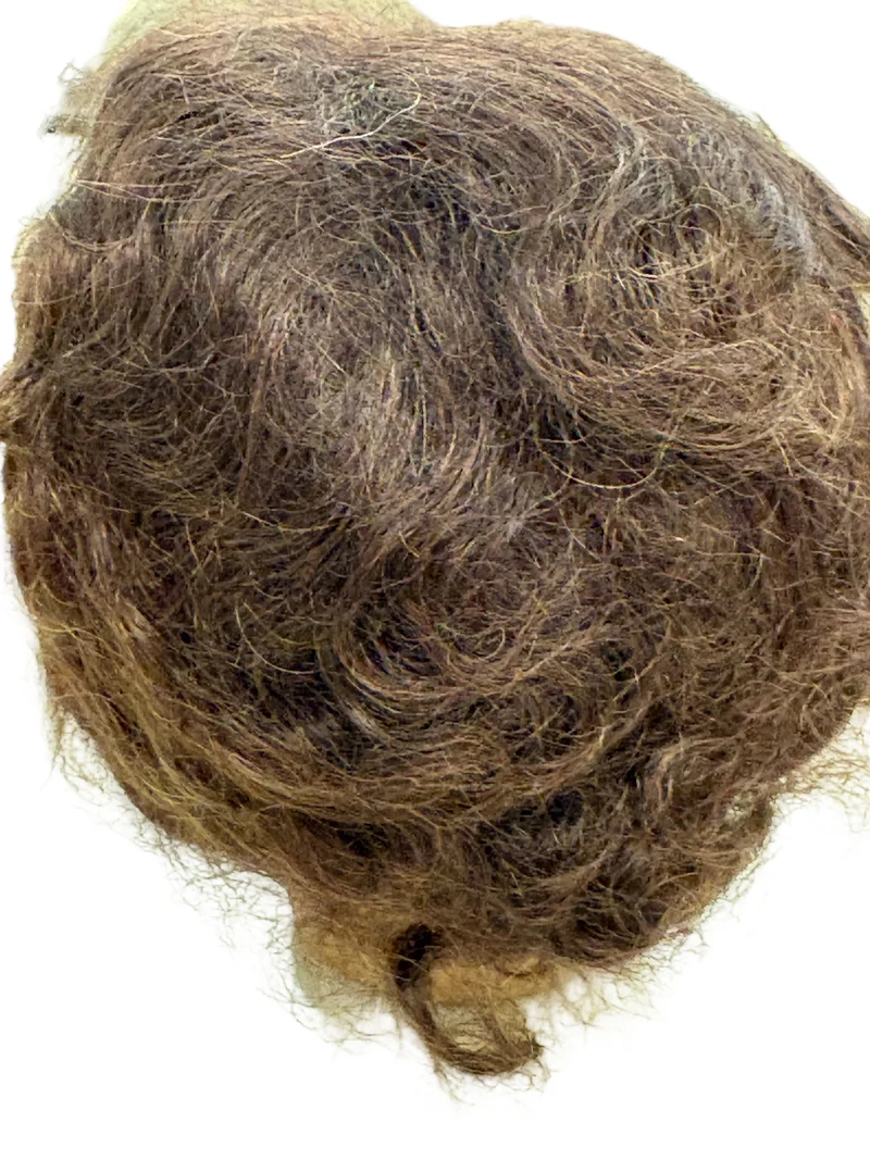 Puppenperücke, Mohair, Kurz , Gr. 28 Dunkelbraun
