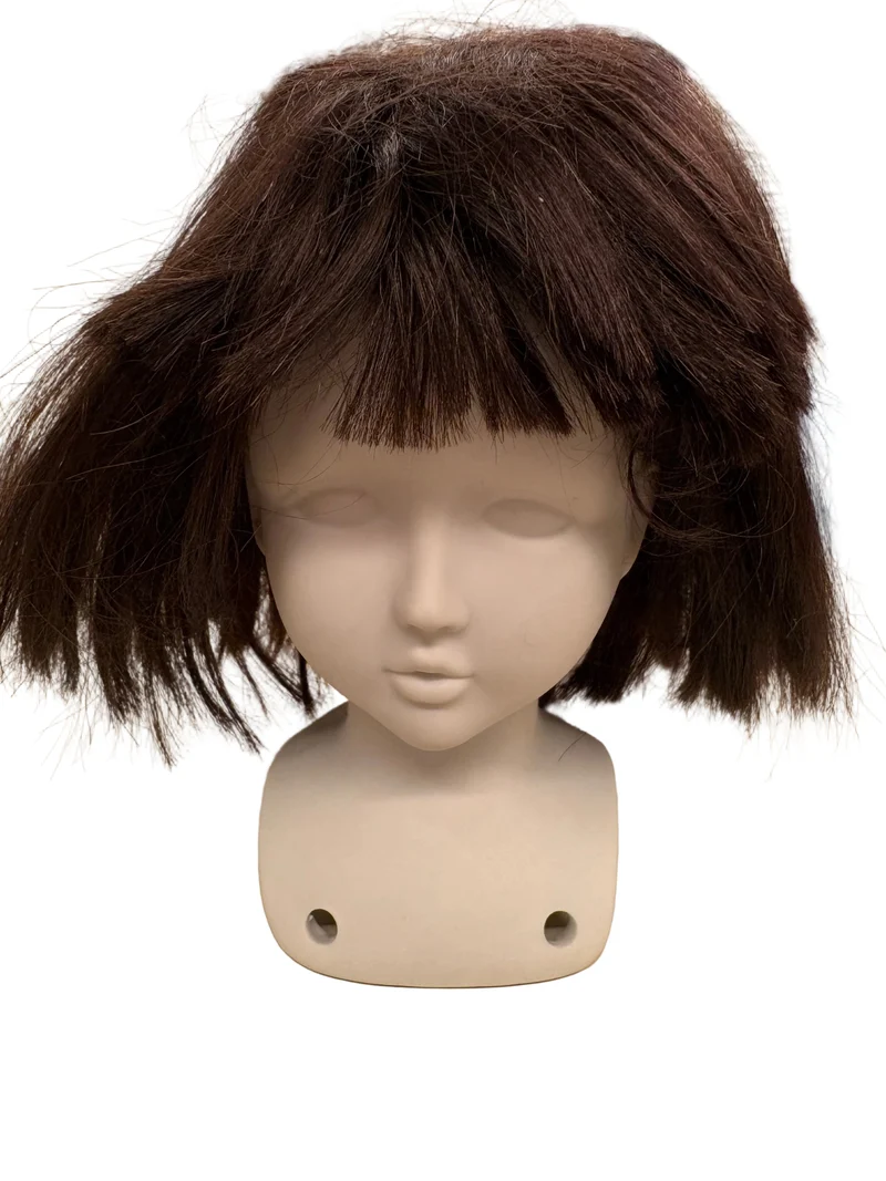 Puppenperücke, Mohair, Kurz , Gr. 26 Dunkelbraun