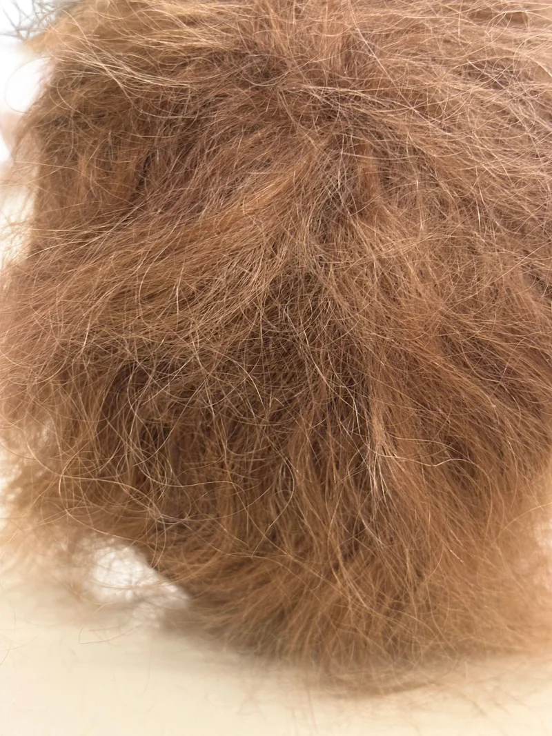Puppenperücke, Mohair, Kurz, Gr. 34 Braun