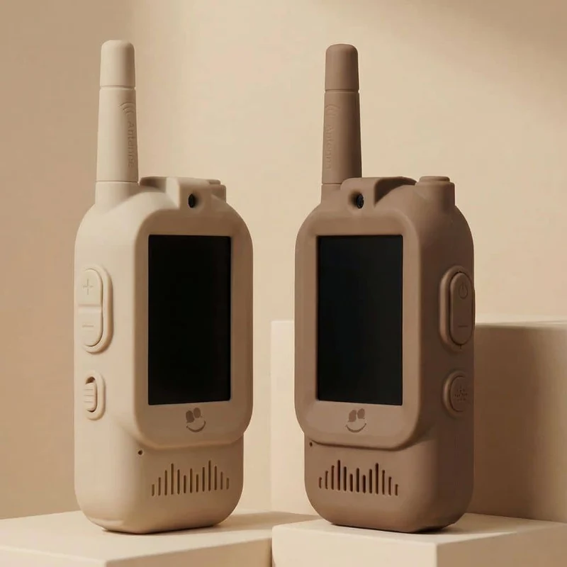 Video-Walkie-Talkie-Set – KidTooki Beige & Braun (2er-Set)