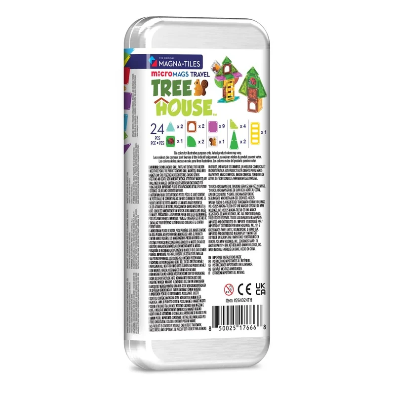Magnetbausteine – microMAGS Treehouse Travel, 24 Teile