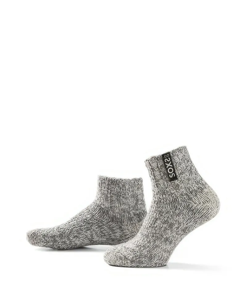 Graue Wolle Herren- & Damensocken Jet Black, Kurzsocke, 37-41