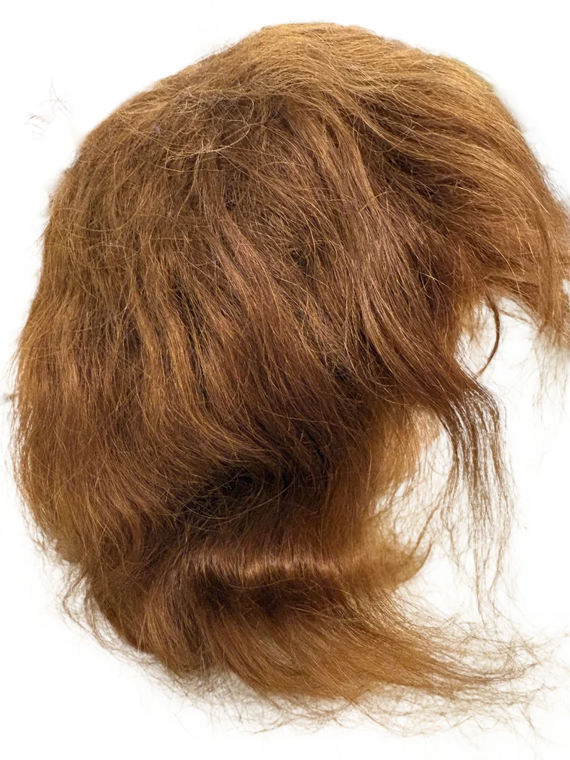 Puppenperücke, Mohair, Kurz, Gr. 36 Rotbraun