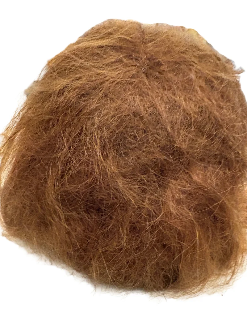 Puppenperücke, Mohair, Kurz, Gr. 36 Rotbraun
