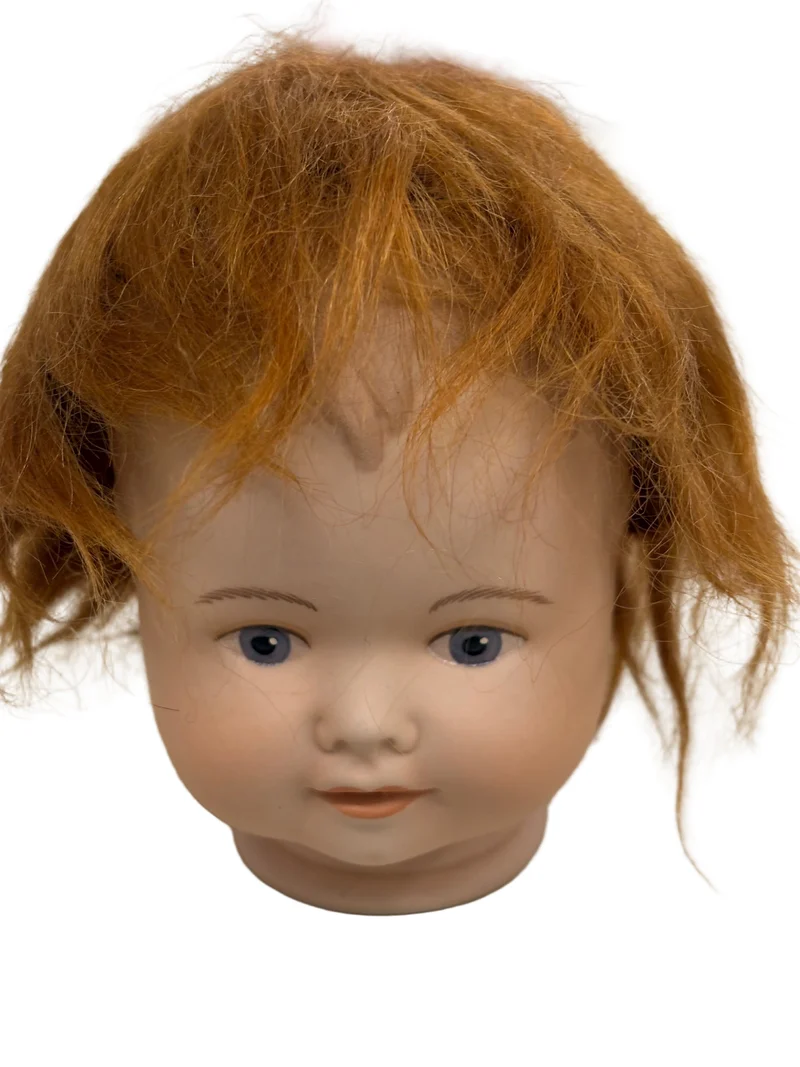 Puppenperücke, Mohair, Kurz, Gr. 24 Rotblond und Braun