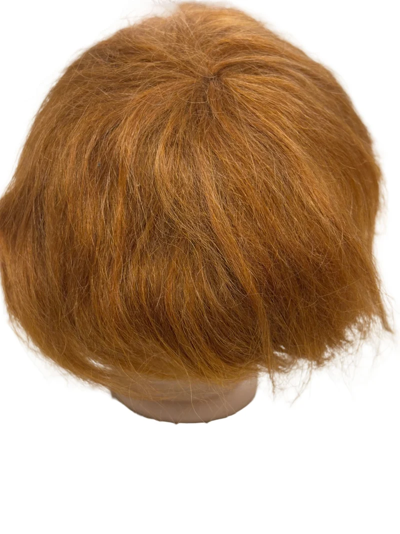 Puppenperücke, Mohair, Kurz, Gr. 24 Rotblond und Braun