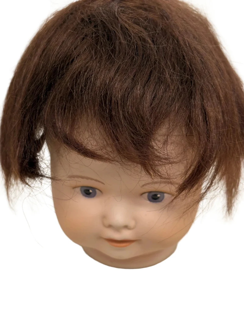 Puppenperücke, Mohair, Kurz, Gr. 24 Rotblond und Braun