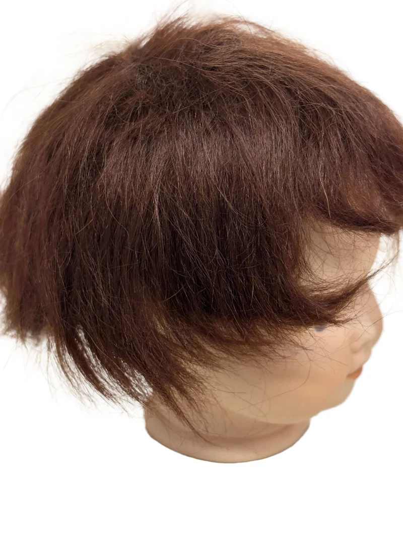 Puppenperücke, Mohair, Kurz, Gr. 24 Rotblond und Braun
