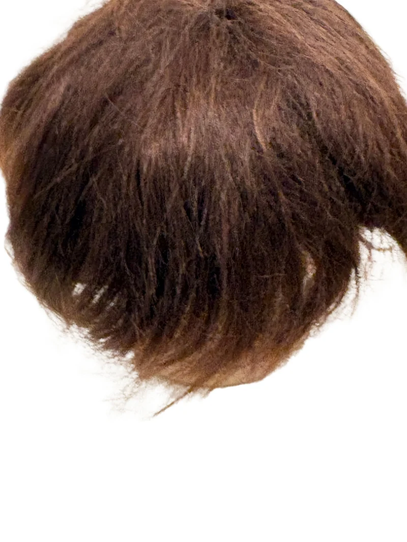 Puppenperücke, Mohair, Kurz, Gr. 24 Rotblond und Braun