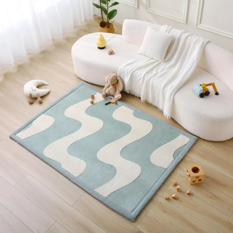 Hakuna Matte Samtmatte, 3D Wolke Spielmatte, 1.7 x 1.2 m, Waves
