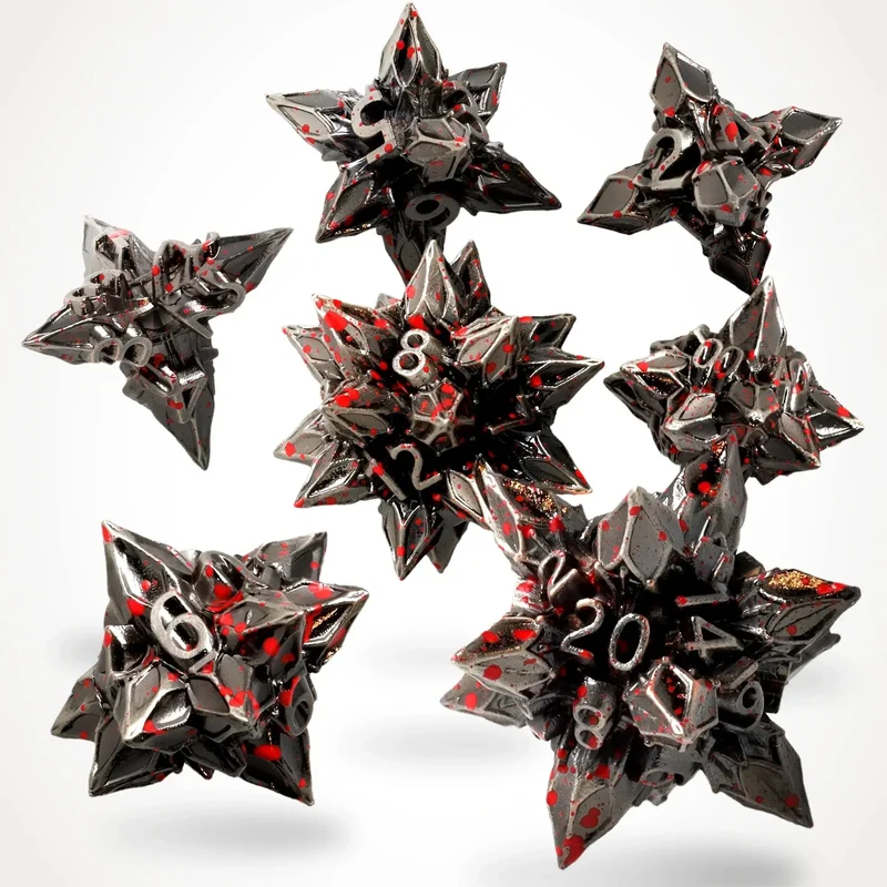 Brutal Bane Metal Rpg Dice Set, sprachunabhängig
