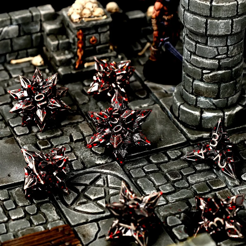 Brutal Bane Metal Rpg Dice Set, sprachunabhängig