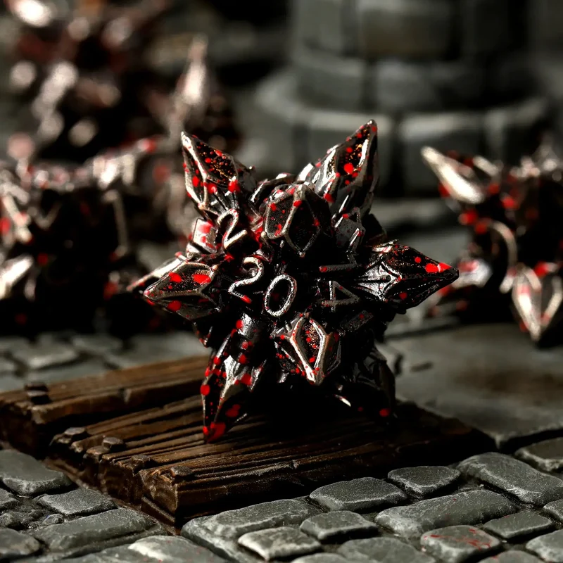 Brutal Bane Metal Rpg Dice Set, sprachunabhängig