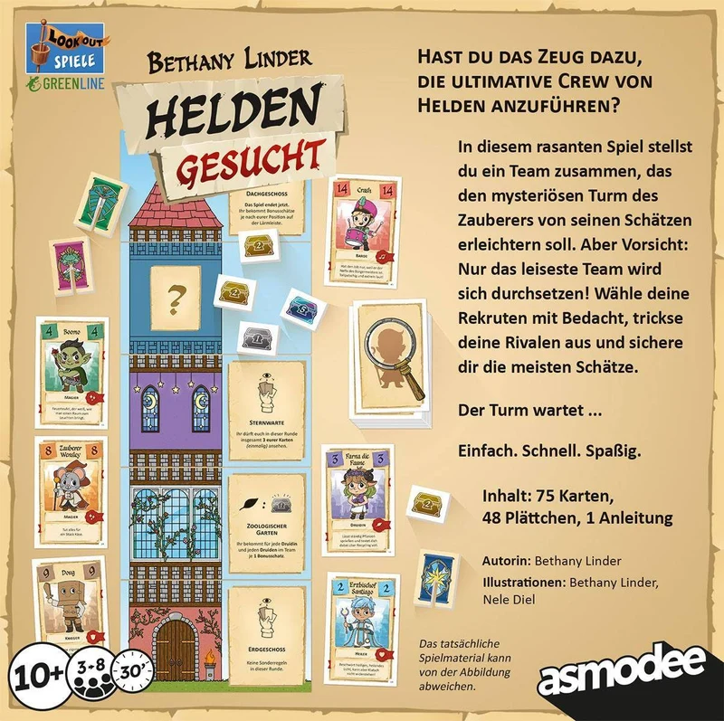 Helden Gesucht, deutsch