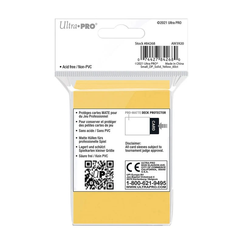 Ultra Pro Yellow PRO-Matte Deck Protector Small (60)
