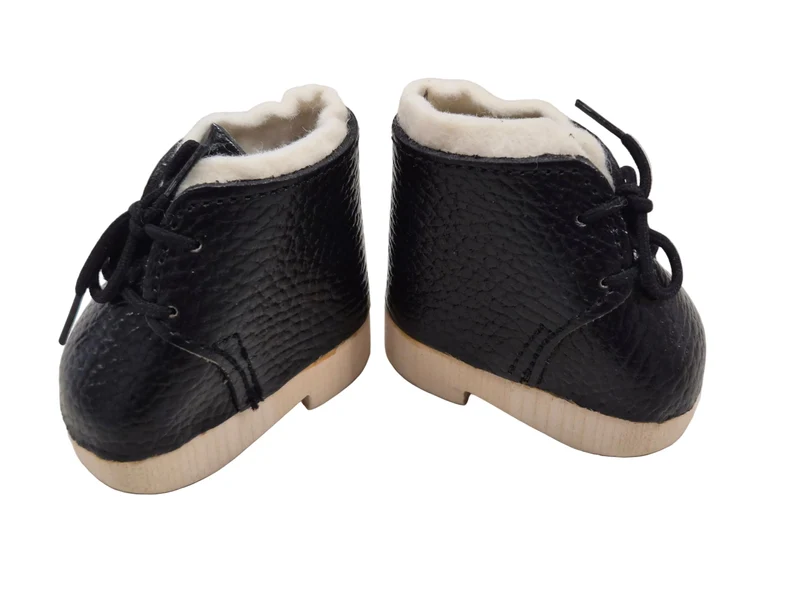 Puppen Schuhe aus Holz und Leder