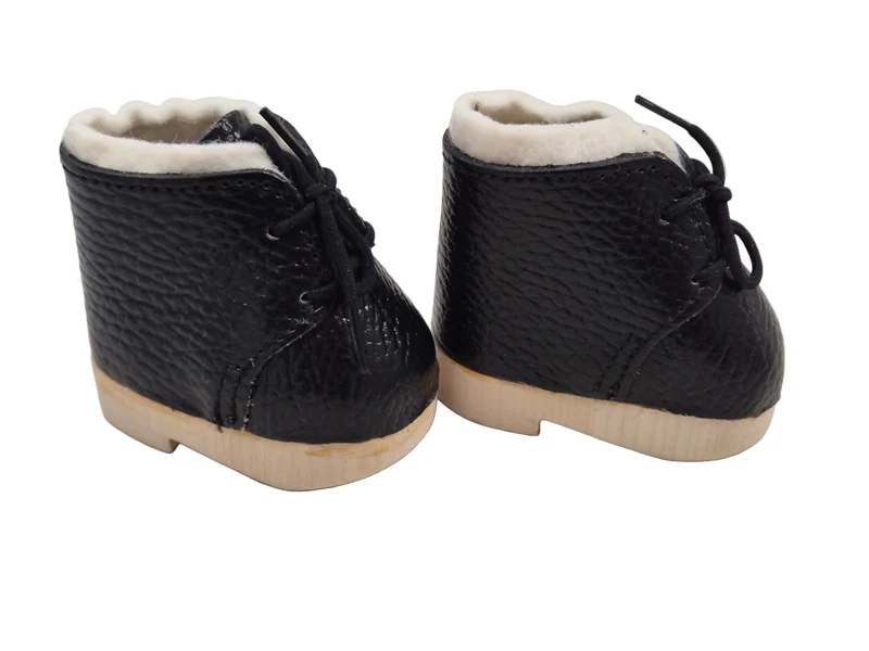 Puppen Schuhe aus Holz und Leder