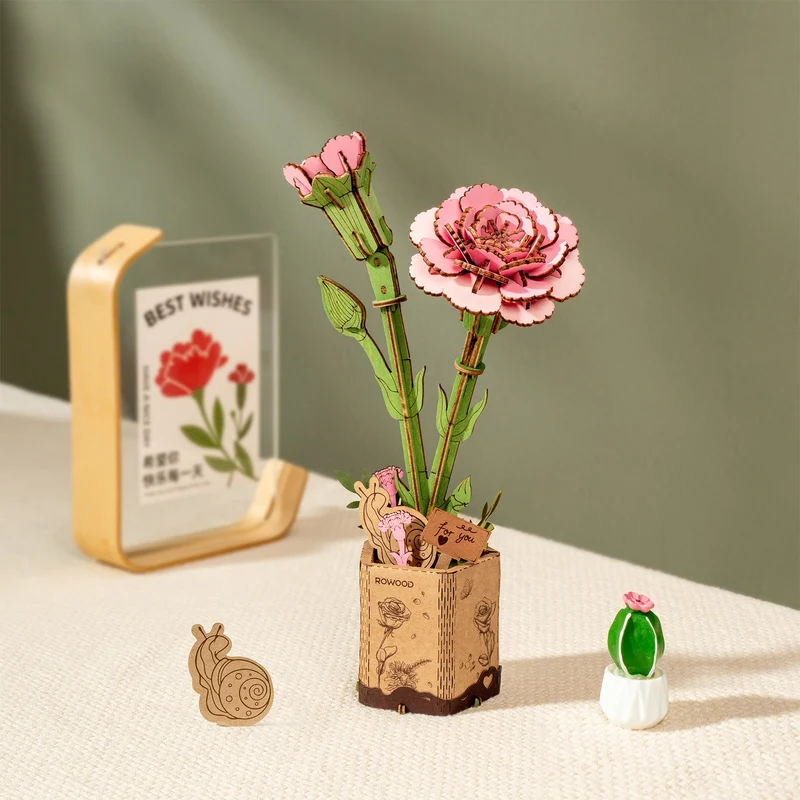 Robotime Pink Carnation / Rosa Anjer TW051