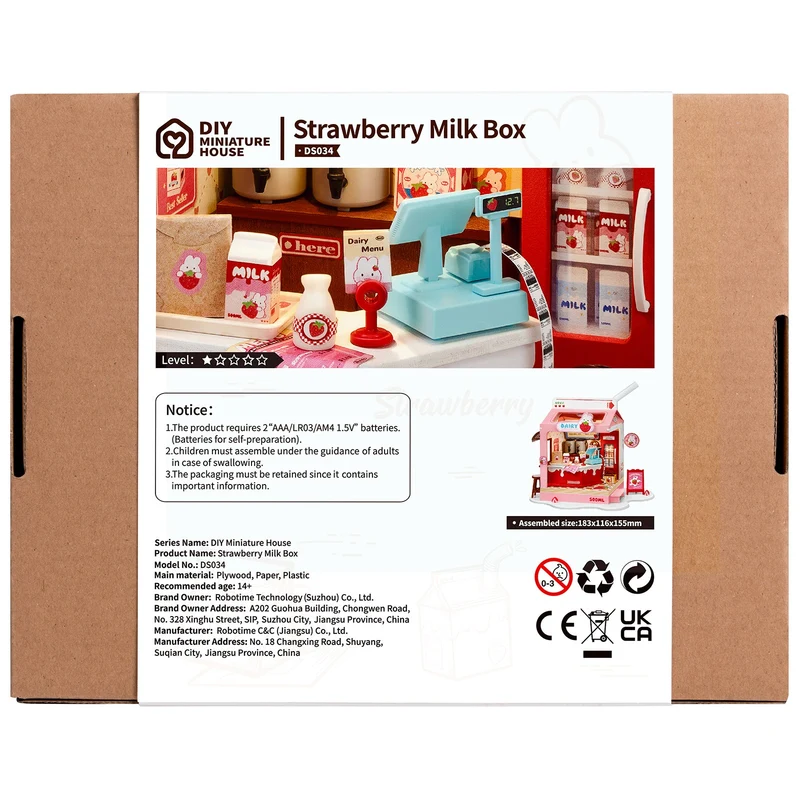 Robotime Strawberry Milk Box DS034