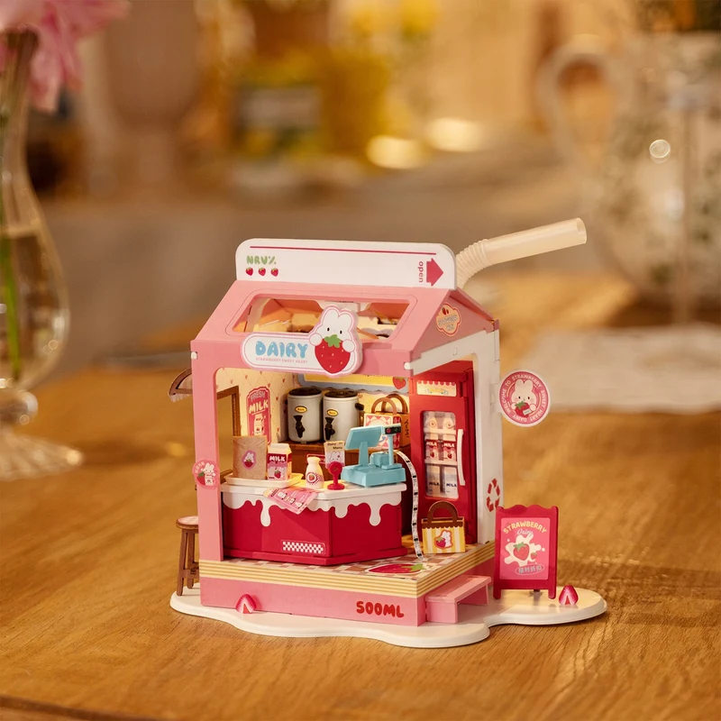 Robotime Strawberry Milk Box DS034