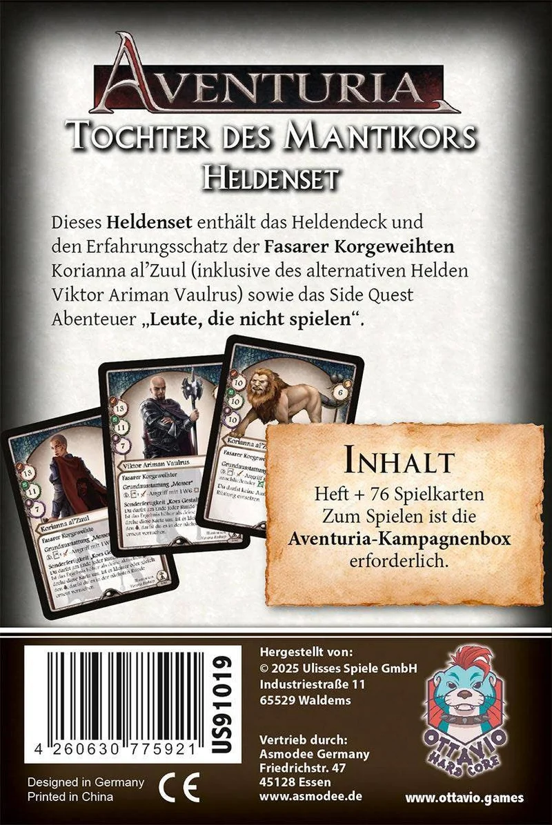 Aventuria – Tochter Des Mantikors, deutsch (Erw.)