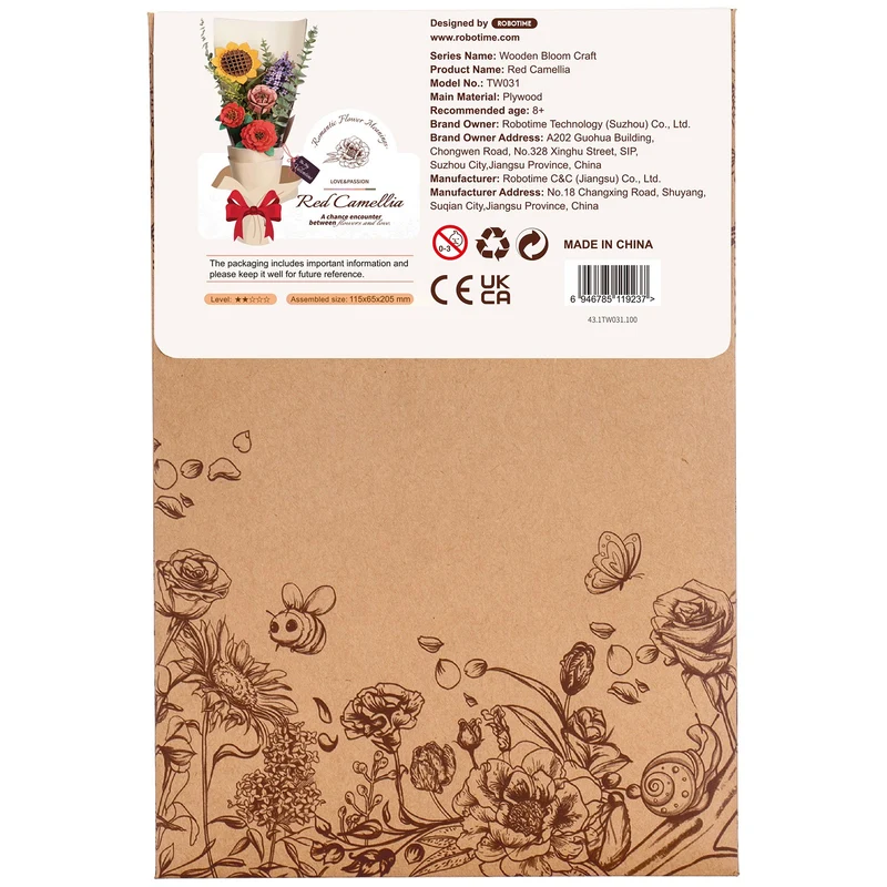 Robotime Red Camellia / Blutrote Kamelie TW031