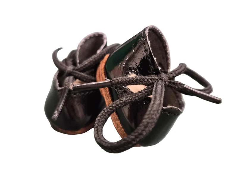 Puppen Schuhe Schwarz 3.5 cm – Kunstleder Lack