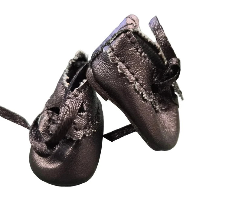 Heidi Ott Puppen Schuhe Schwarz 4 cm – Kunstleder