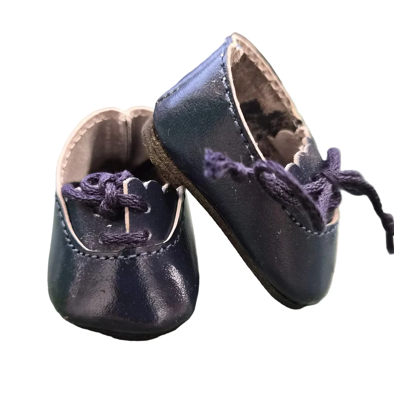 Puppen Schuhe Dunkel Blau 5cm – Echtleder