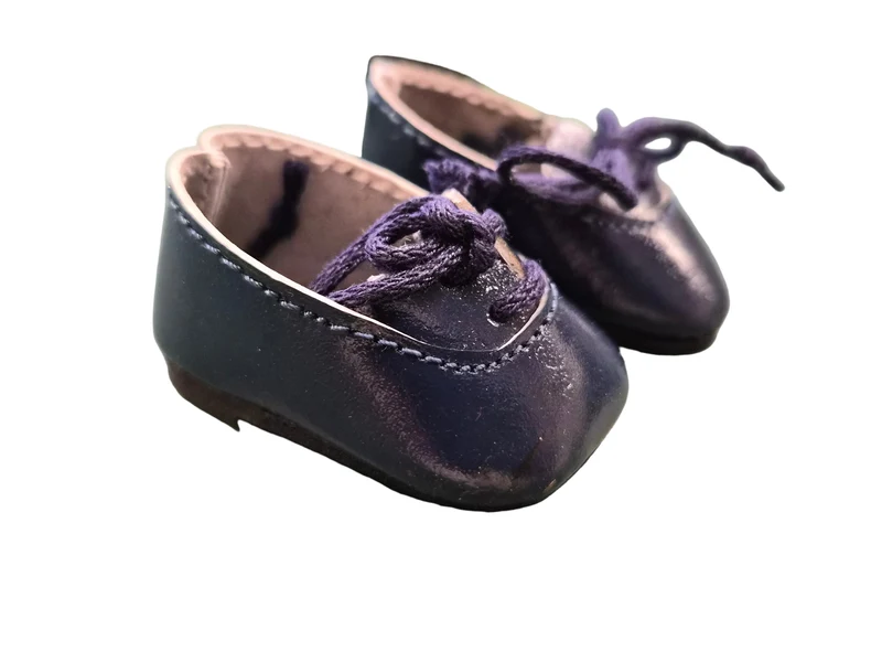 Puppen Schuhe Dunkel Blau 5cm – Echtleder