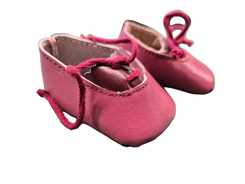 Puppen Schuhe Bordeaux Rot 6 cm & 6,5 cm – Kunstleder