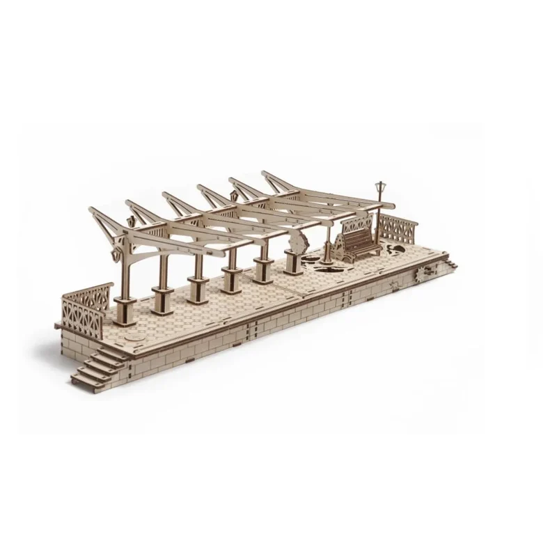 UGEARS 70013 - Bahnsteig - 3 - D Holzspielzeug