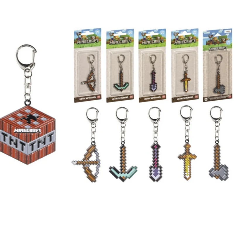 Minecraft - Metall Schlüsselanhänger - assortiert
