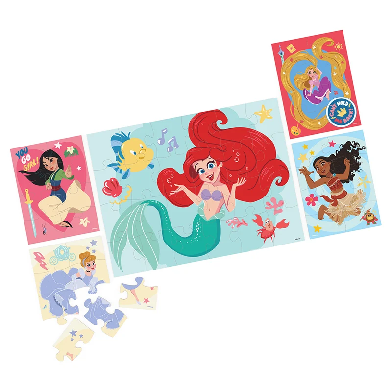 PFG Disney Princess 5-in-1 Wood Puzzles (Usage/Used - PUZZLES FOR GOOD)