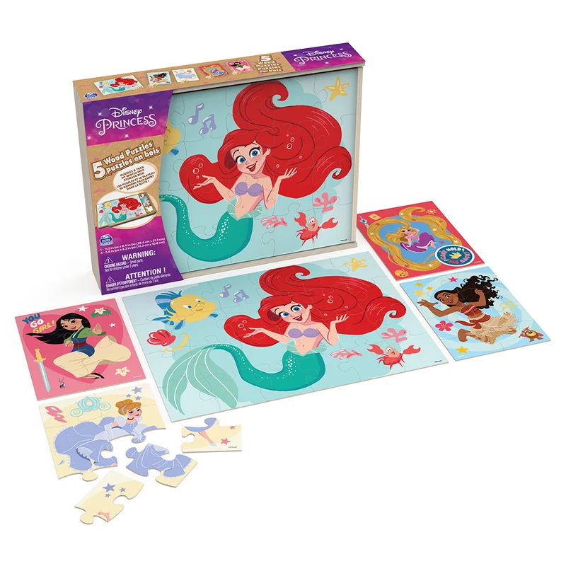 PFG Disney Princess 5-in-1 Wood Puzzles (Usage/Used - PUZZLES FOR GOOD)